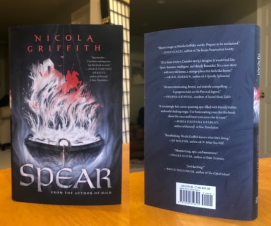 Photo of the front and back of a novel, Spear by Nicola Griffith