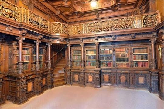 The Royal Library at Peles Castle Romania houses 30,000 books.