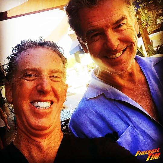 Pierce Brosnan Automotive Pop Culture Movie Car Art by Fireball Tim Garage