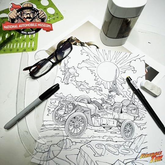 National Automobile Museum Art by Fireball Tim