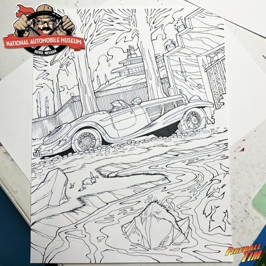 National Automobile Museum Art by Fireball Tim