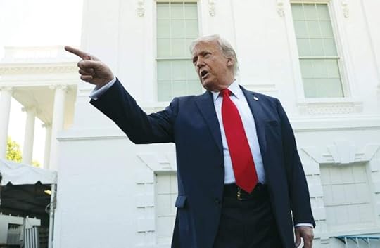 US PRESIDENT Donald Trump speaks to reporters at the White House. (photo credit: KEVIN LAMARQUE/REUTERS)