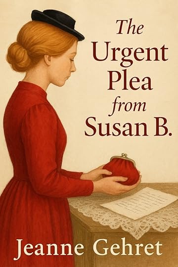 Woman with letter and purse