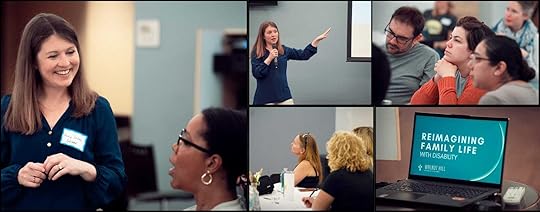 collage of photos of Amy Julia speaking at event mentioned below
