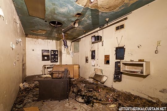 Empty projection room, Berry Theatre Fort Worth, Texas