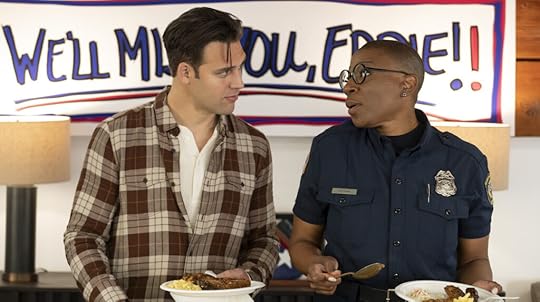 Eddie (Ryan Guzman, with Aisha Hinds, right), prepares to return to El Paso in the Season 8 finale of