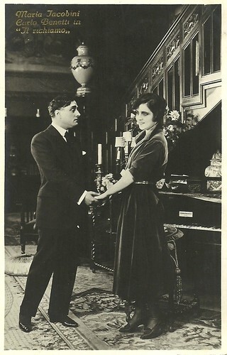 Maria Jacobini and Carlo Benetti in Il richiamo (1921)