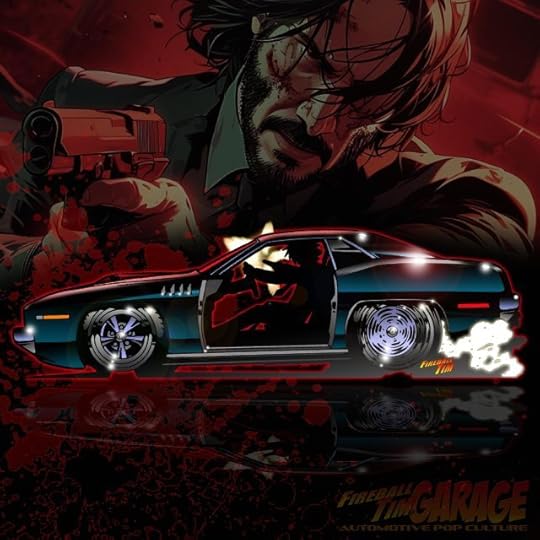 JOHN WICK Automotive Pop Culture Movie and TV Car Art by Fireball Tim Garage