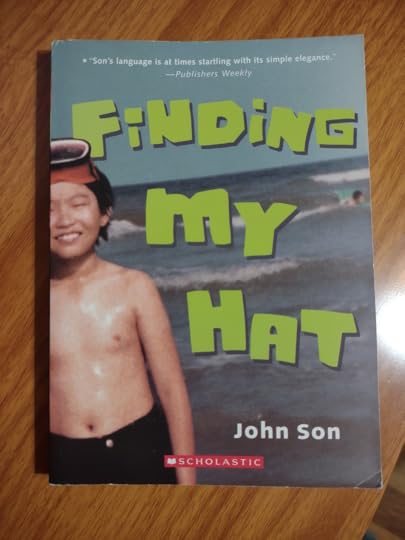 cover to Finding My Hat but a close-up version of the original, with a larger 'Finding My Hat' title and review quote at the top