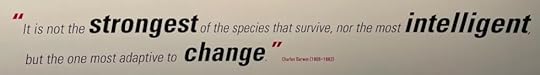 Quote by Charles Darwin emphasizing adaptation over strength or intelligence.