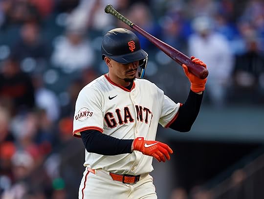 San Francisco Giants’ Willy Adames (2) reacts to striking out...