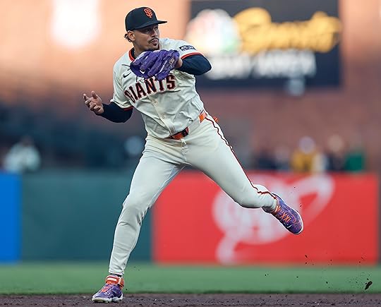 San Francisco Giants’ Willy Adames (2) makes a catch for...