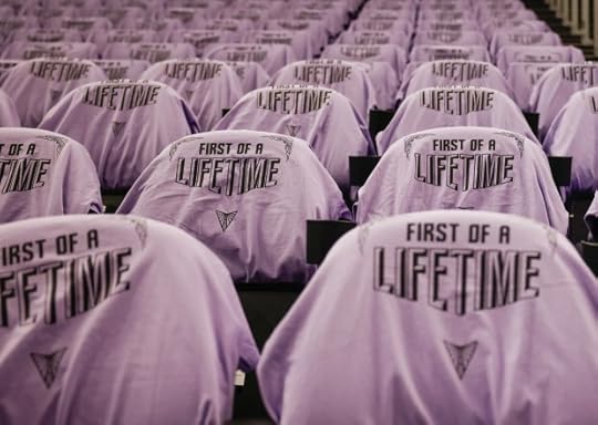 Shirts are laid out for the Golden State Valkyries home opener against the Los Angeles Sparks at the Chase Center in San Francisco, Calif., on Friday, May 16, 2025. (Shae Hammond/Bay Area News Group)