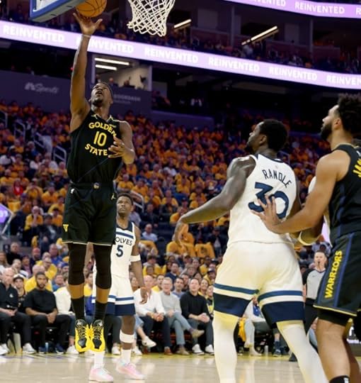 Golden State Warriors' Jimmy Butler III #10 shoots a layup in the second quarter of their NBA Western Conference semifinal game against the Minnesota Timberwolves at the Chase Center in San Francisco, Calif., on Monday, May 12, 2025. (Jane Tyska/Bay Area News Group)