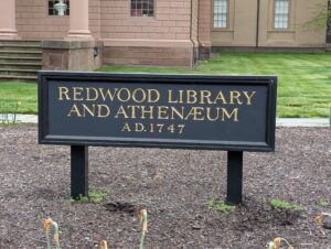 Redwood Library Sign