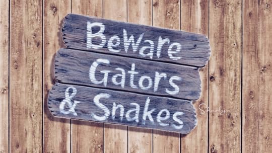wall sign beware gators snakes implying incivility at work