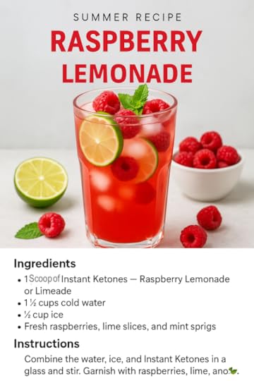 SUMMER RECIPE RASPBERRY LEMONADE WITH INSTANT KETONES