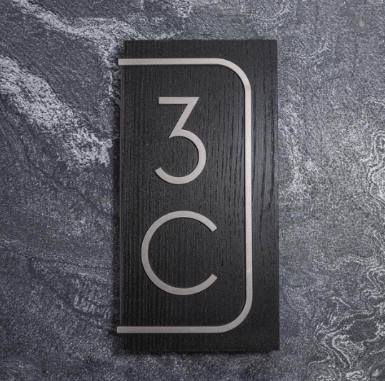 hotel room number sign