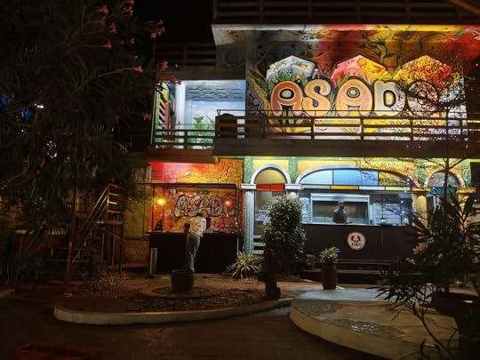 Night view of the restaurant Asado in Thevally, Kollam.