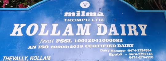 Nameboard of the Milma Dairy Plant.
