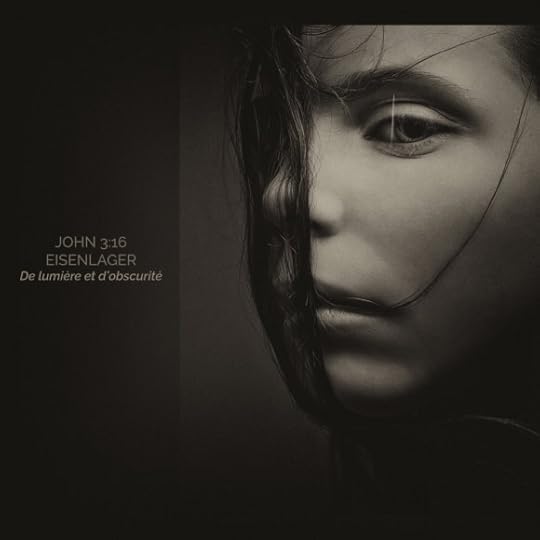 Cover Art of De Lumière et d'Obscurité. It's a black and white photo of an almost profile shot of a woman's face, with half of her face masked by her hair.
