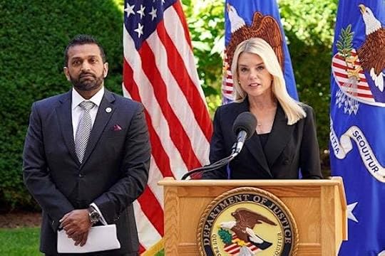 U.S. Attorney General Pam Bondi and FBI Director Kash Patel (U.S. Justice Department photo)