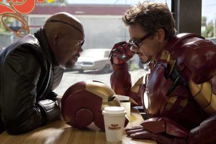 Iron Man 2 Tony Stark Nick Fury Donuts