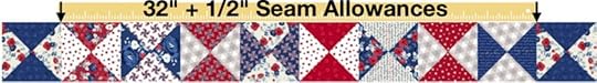 NEW! Stitch it! Sisters Patriotic Quarter-Square Triangles Table Runner available at Nancy Zieman Productions at ShopNZP.com