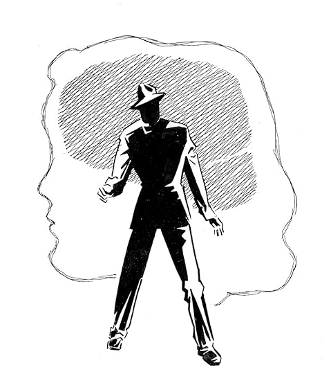 Illustration by Harry Harrison for ‘The Mindworm’ by C.M. Kornbluth from Worlds Beyond magazine issue one, December 1950.