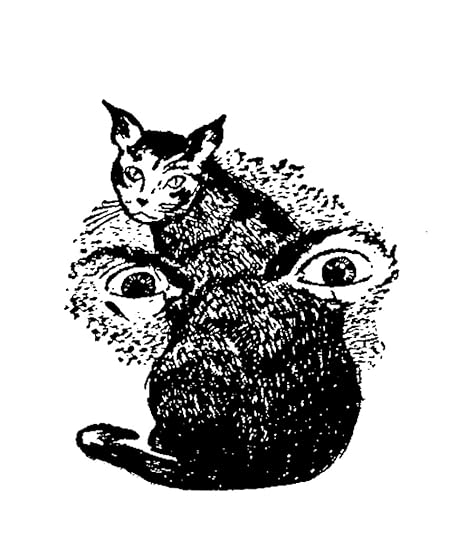 Illustration by Harry Harrison for ‘The Green Cat’ by Cleve Cartmill from Worlds Beyond magazine issue two, January 1951.
