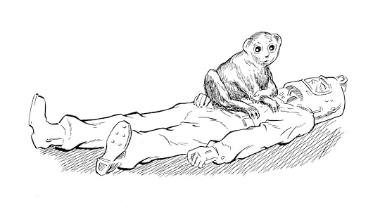 Illustration by Harry Harrison for ‘The Fittest’ by Katherine MacLean from Worlds Beyond magazine issue two, January 1951.