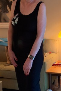 black dress with butterflies