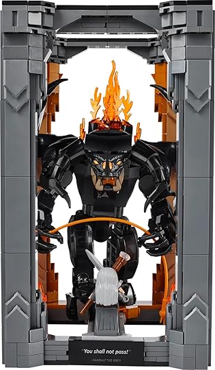 The LEGO Ideas Lord of the Rings Balrog close up photo.
