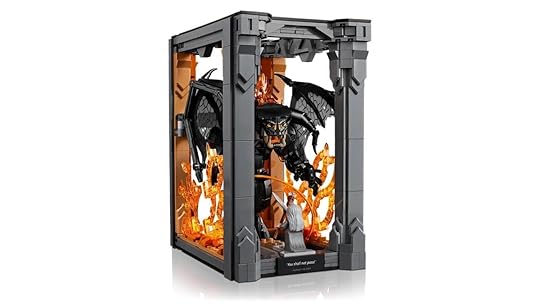 The LEGO Ideas Lord of the Rings Balrog side view.