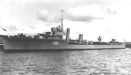 Destroyer HMS Wakeful, sunk by a German torpedo boat off Dunkirk, 29 May 1940 (British government photo)