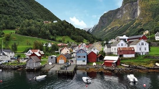 Photo of a Norwegian mountain village like the setting in this Nordic thriller