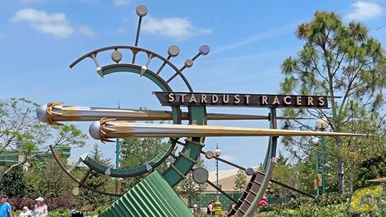 Universal Epic Universe Stardust Racers coaster sign