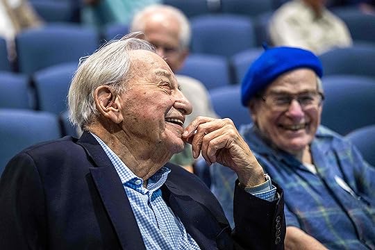 Caltech Nobel Laureate Rudolph Marcus, a chemistry professor, celebrates his...