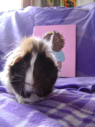 Rachel E Smith guinea pig Snuffy and guinea pig painting of Snuffy