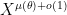 {X^{\mu(\theta)+o(1)}}