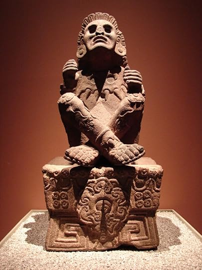 Stone statue of Xochipilli, Aztec deity of flowers, music, and same-sex desire (c. 1450–1500 CE, now in the Museo Nacional de Antropología, Mexico City)