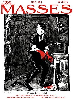 1914 Caught Red-Handed by John Sloan, about the [https://en.wikipedia.org/wiki/Ludlow_Massacre Ludlow Massacre]