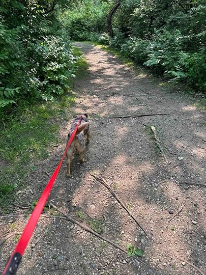 on the trail at Oxbow County Park
