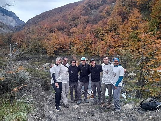 volunteers on trail in chilean patagonia