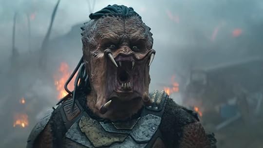 A Predator screaming in Predator: Badlands