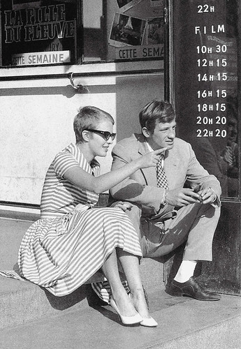 Jean Paul Belmondo and Jean Seberg in A bout de souffle (1960)