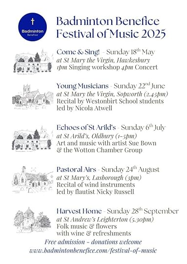 promotional poster of the events of Badminton Benefice Festival of Music 2025