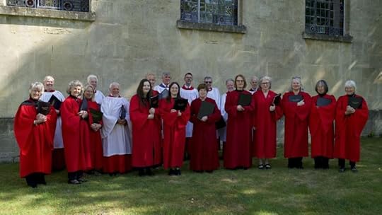 photo of choir outside Badminton Chiurch