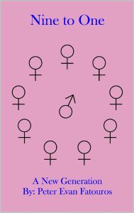 Nine to One cover with symbols of men and women in pink and blue text