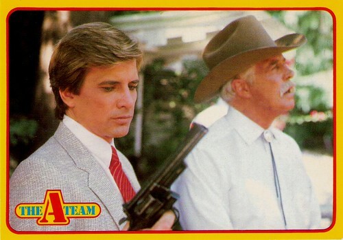 Dirk Benedict and George Peppard in The A-team (1983-1987)